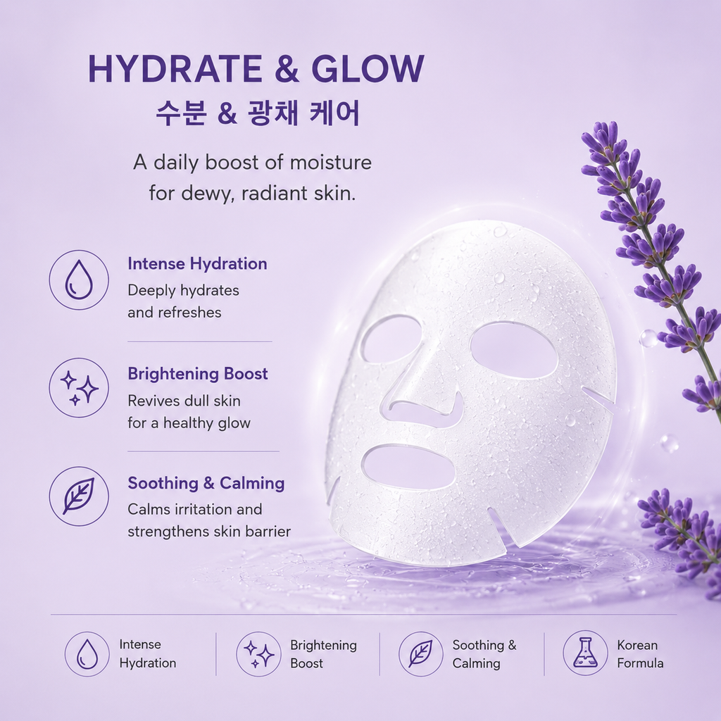 Leeds Beauty Hydrate & Glow Korean Face Mask