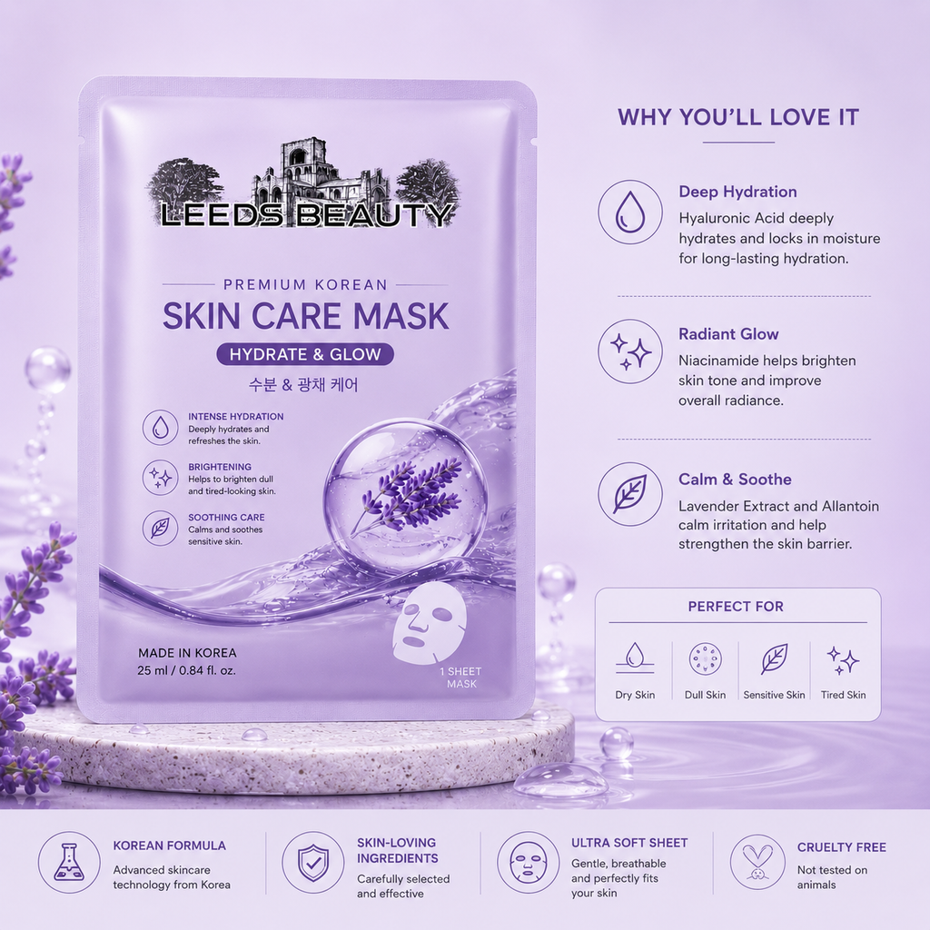 Leeds Beauty Hydrate & Glow Korean Face Mask