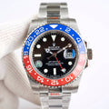 Rolex GMT-Master II with a black dial and a blue and red ceramic bezel